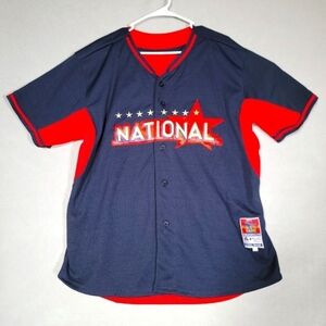 Majestic Mens 2014 MLB All Star Game Jersey ATL Braves Chipper Jones #10 Size 50